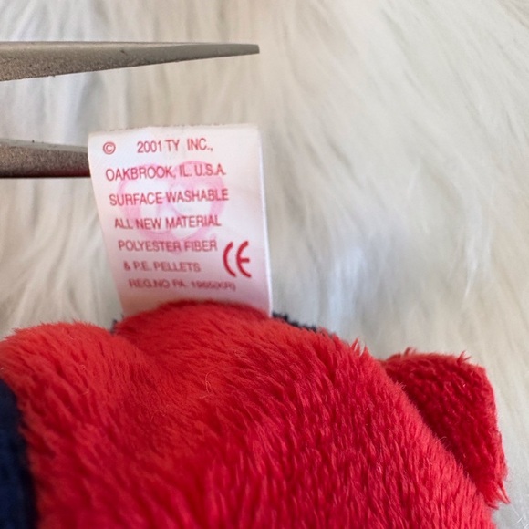 Ty Beanie Baby Patriotic Bear in Red, White, and Blue - Picture 5 of 8